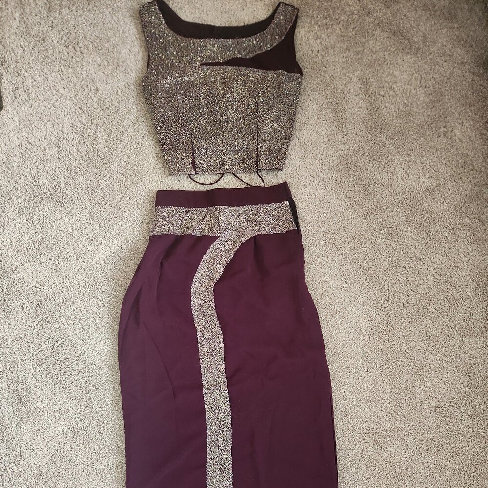 2 piece evening wear